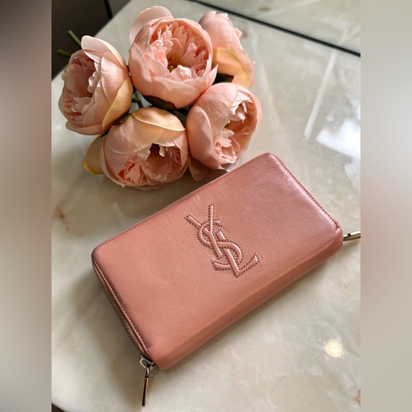 Yves Saint Laurent Handbags - Yves Saint Laurent Blush Leather Wallet